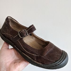 Women's Brown Leather Mary Jane Shoes